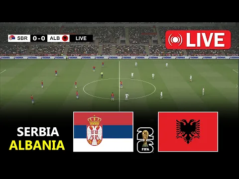 Video Thumbnail: Serbia vs Albania | World Cup European Qualifiers 2026 | eFootball Pes 21 Video Game - Simulation