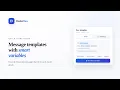 Create Message Templates with Variables Email WhatsApp DesksFlow