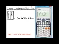 Linear Interpolation by fx 991 ES or plus - Scientific Calculator Tips 2