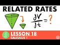 Related Rates Problems Calculus Lesson 18 - JK Math