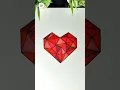 Polygon heart shape art
