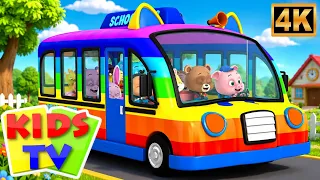 Wheels On The Bus, Loco Nuts Cartoon and Bus Song, बस के पहिए घूमे गोल गोल