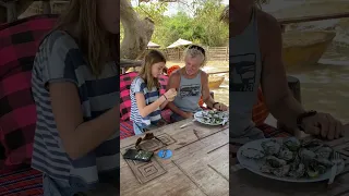 FREE OYSTERS!                    Kilifi Boatyard, Kenya.