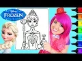 Coloring Elsa Frozen Disney Coloring Book Page Prismacolor Colored Paint Markers KiMMi THE CLOWN