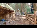Lagu Solo Bushcraft Adventure. Build the Perfect Log Cabin for a Comfortable Stay of Several Days