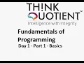 Day 1 - Fundamentals