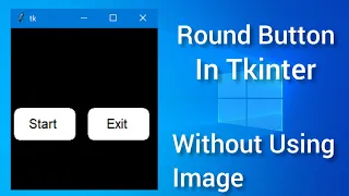 Create Round Button in Tkinter without image