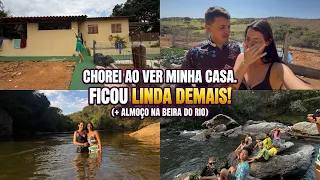 NÃO SEGUREI O CHORO! OLHA ESSA TRANSFORMAÇÃO DA NOSSA CASA + almoço na beira do rio com a Tati