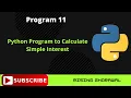 Python program to Calculate Simple Interest in Hindi Simple Interest Program in Python