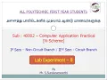 Polytechnic First Year - Computer Application Practical Lab Ex-8