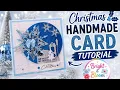 Blue Winter Wonderland Christmas Card Tutorial - Handmade Christmas Card