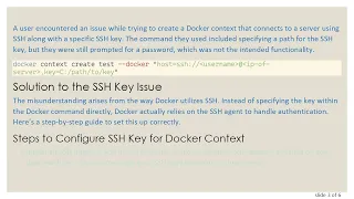 How to Use a Specific SSH Key with Docker Contexts