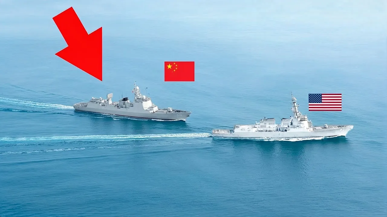 Chinese Ship Gets TOO CLOSE to US Navy Destroyer – BIG MISTAKE