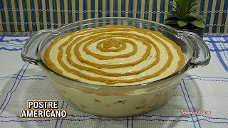 POSTRE AMERICANO DELICIOSO ECONÓMICO Y FÁCIL DE HACER sin Horno ni complicaciones y a disfrutar