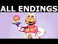 FNAF 6 - ALL ENDINGS