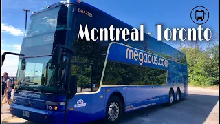 4K Going by Megabus from Montreal to Toronto Scarborough Canada