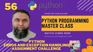 Error Exception Handling Assignment Challenge Python Python Programming Master Class Nasrullah Mahar