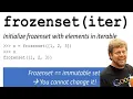 FROZENSET IN PYTHON PROGRAMMING PROGRAMMING IN TELUGU