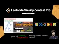 Leetcode Weekly Contest 513 Q1 Q2 Q3 Q4 Binary Search PBDS Prefix Sum Fenwick Tree 2X