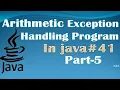 Arithmetic Exception Program In Java Arithmetic Exception Handling Program In Java