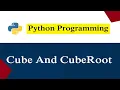 Python Program To Calculate Cube And Cube Root Of Given Number PankajEduTech