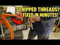 Easy permanent repair of stripped damaged threads - Helicoil thread inserts