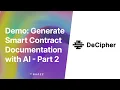 DeCipher Demo An AI-based web3-Documentation Generation Tool