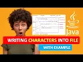 JAVA WRITING CHARACTERS INTO FILE JAVA WRITING TO FILE EXAMPLE JAVA PROGRAMMING TUTORIAL 35