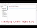 Java Program to find Armstrong number Method Second