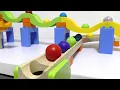 Download Lagu Marble Run Race ☆ TrixTrack Wave Slope \u0026 Wooden Stairs Course