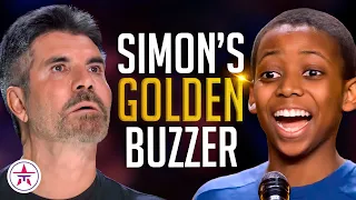 simon cowell hits his golden buzzer for 13 year old singer with angelic voice bgt 2023