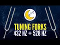 9 HOURS 432 Hz 528 Hz Tuning Forks Reiki Music Sleep Aid