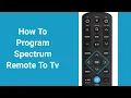 how to program spectrum remote to tv