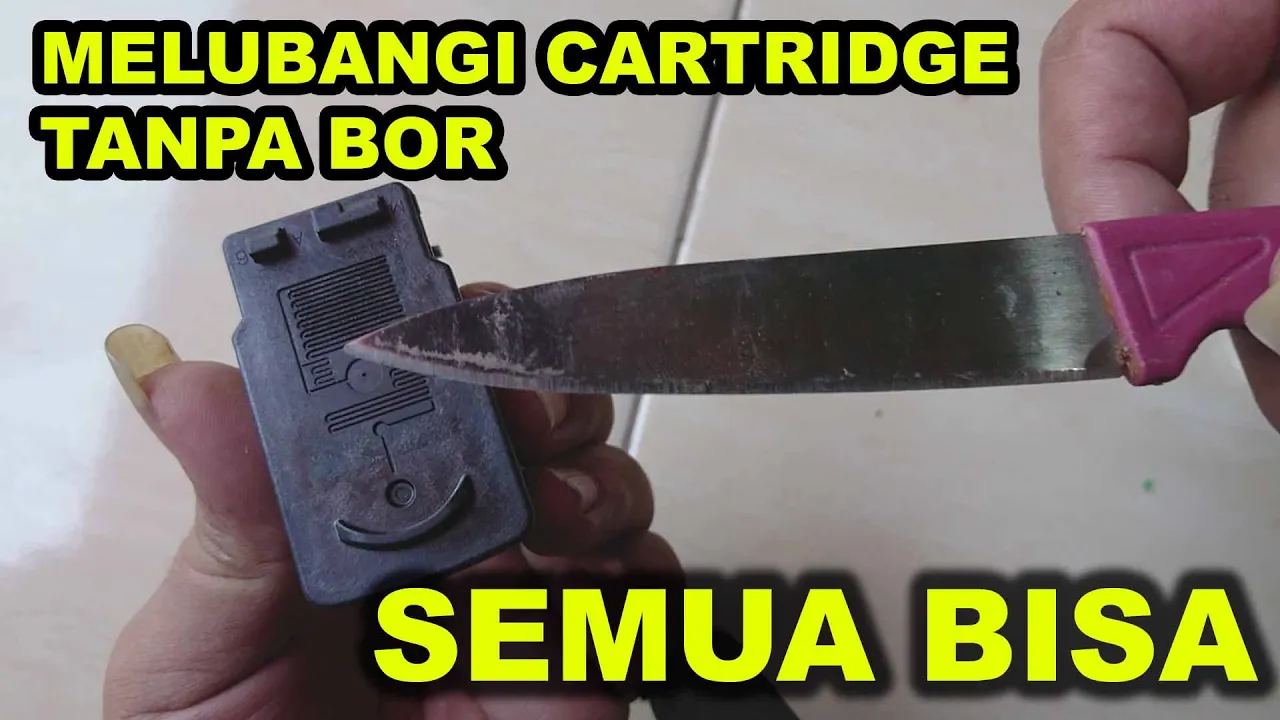 Tutorial mengisi ulang tinta di Cartridge Canon Ip2770. 