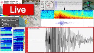 Live Earthquake Information - RaspberryShake 4D Seismograph RD29A - Chino Hills, Southern California