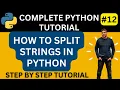 How to Split Strings in Python Split Function In Python Python split Function Python Tutorial