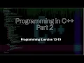 Programming in C Part 2 Chapter 13 Overloading and Templates Exercises 13-19