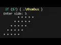 RHOMBUS PATTERN USING C PROGRAMMING