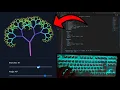 ASMR Programming - Code a Growing Fractal Tree