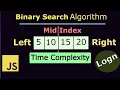 Binary Search Algorithm With JavaScript Time Complexity Code Implementation For Beginners