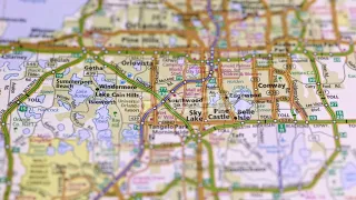 Florida State Road Map Orlando City Stock Footage - Envato elements
