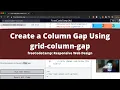 Create a Column Gap Using grid column gap CSS Grid freeCodeCamp tutorial