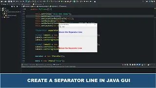 Java GUI Tutorial - Creating A Separator in Java GUI Using JSeparator Class