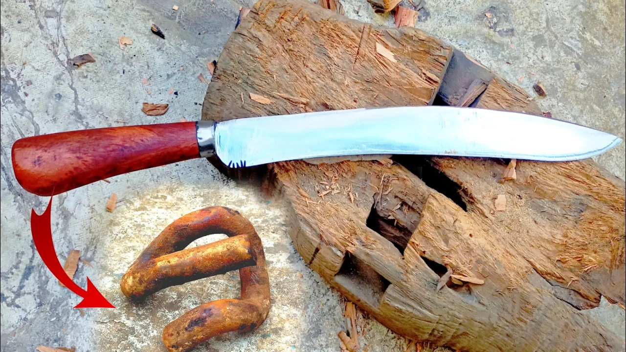 Making a Knife From An Old Rusted Railroad Clips ( part-2)