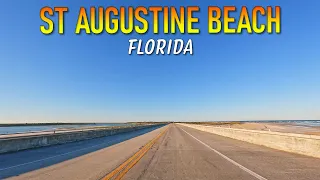 St Augustine Beach Florida Driving Through