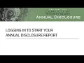 Logging In to Start Your Report