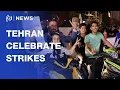 Download Lagu People in Tehran celebrate after Iran launched missiles at “Israel” in retaliation