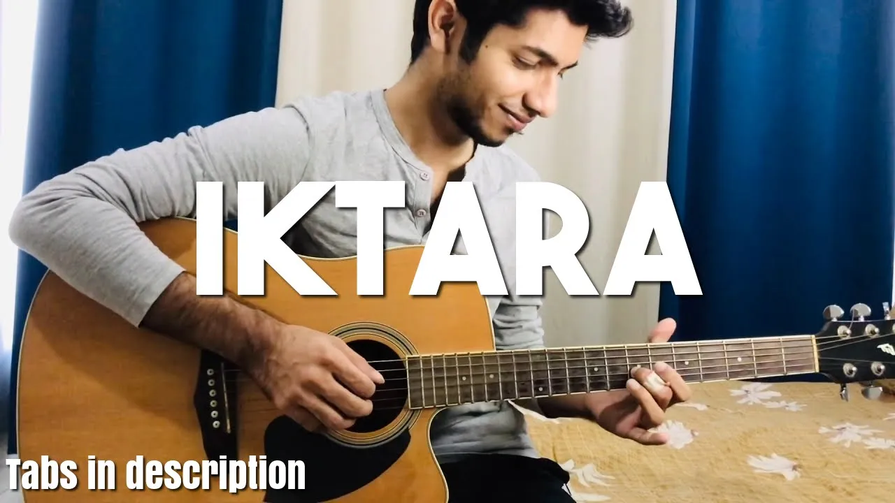 Iktara | Wake Up Sid | Guitar Tabs in Description | Acoustic Guitar Cover | AshesOnFire