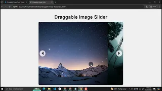 Draggable Image Slider Using HTML CSS and JavaScript with Source Code