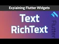 Text and RichText widgets Explaining Flutter Widgets